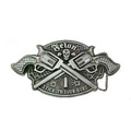 3D Pewter Buckle with Revolving Bullet Chambers